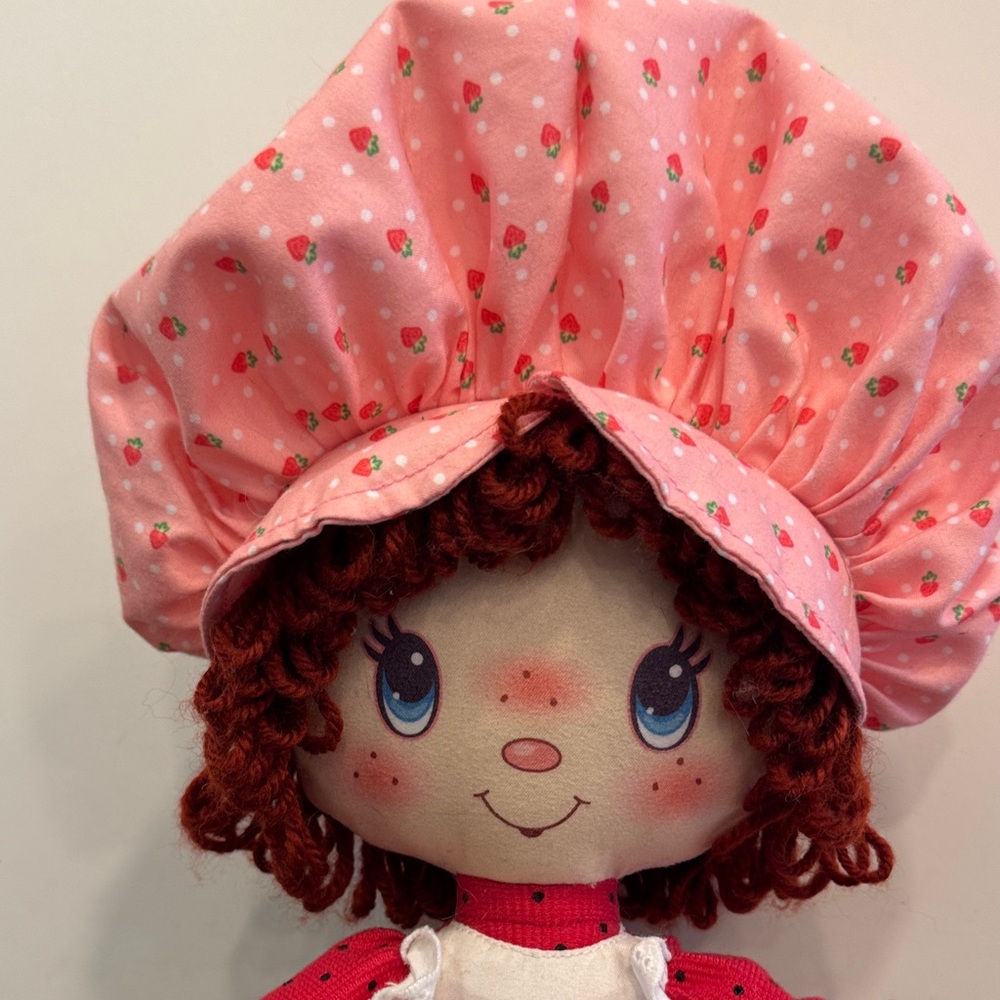 Strawberry Shortcake Soft Doll Plush 2016 16” Stuffed Toy Yarn Hair. Basic Fun - Picture 2 of 8